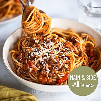 AIO - Puy Lentil Bolognese with Spaghetti - Serves 1